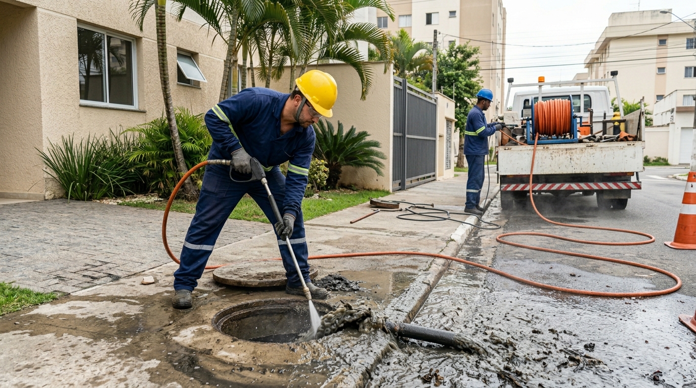 Hidrojateamento com jato de alta pressão em Feira de Santana-BA